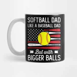 Softball Dad Like A Baseball Dad Definition On Back Gifts For Men Father day Mug